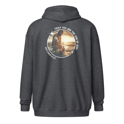 God Sed Liv/Matthew 14:33 Unisex Full-Zip Hoodie