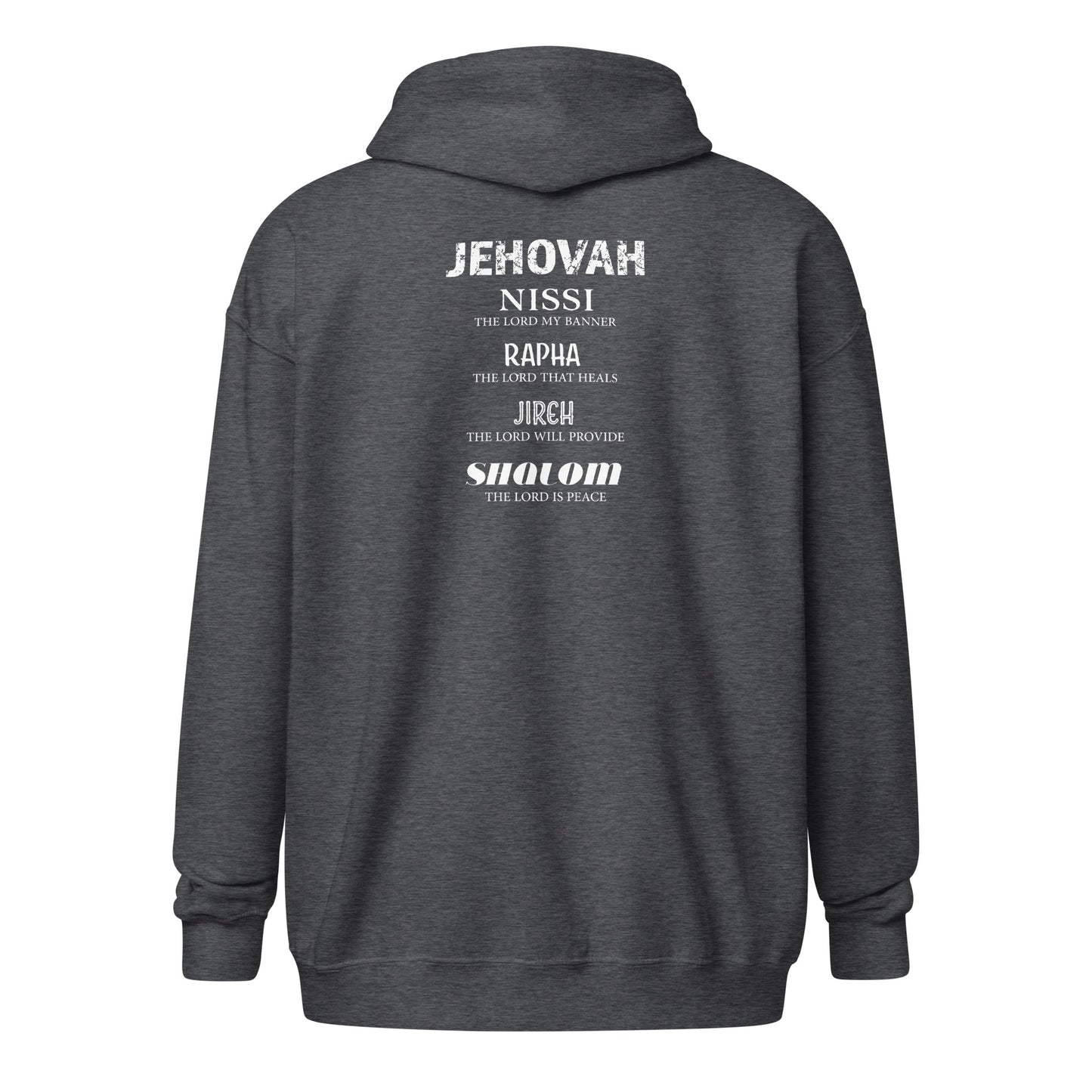 God Sed Liv/Names of God Unisex Full-Zip Hoodie