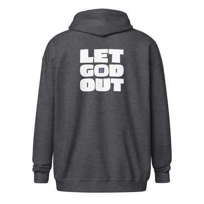 God Sed Liv/Let God Out Unisex Full-Zip Hoodie