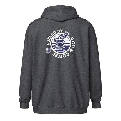 God Sed Liv/Fueled by God & Coffee Unisex Full-Zip Hoodie