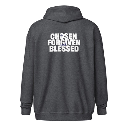 God Sed Liv/Chosen, Forgiven & Blessed Unisex Full-Zip Hoodie