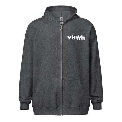 YHWH/God Sed Liv Unisex Full-Zip Hoodie