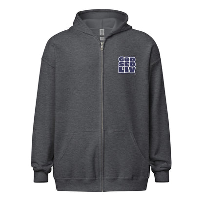 God Sed Liv/1 Chronicles 28:10 Unisex Full-Zip Hoodie