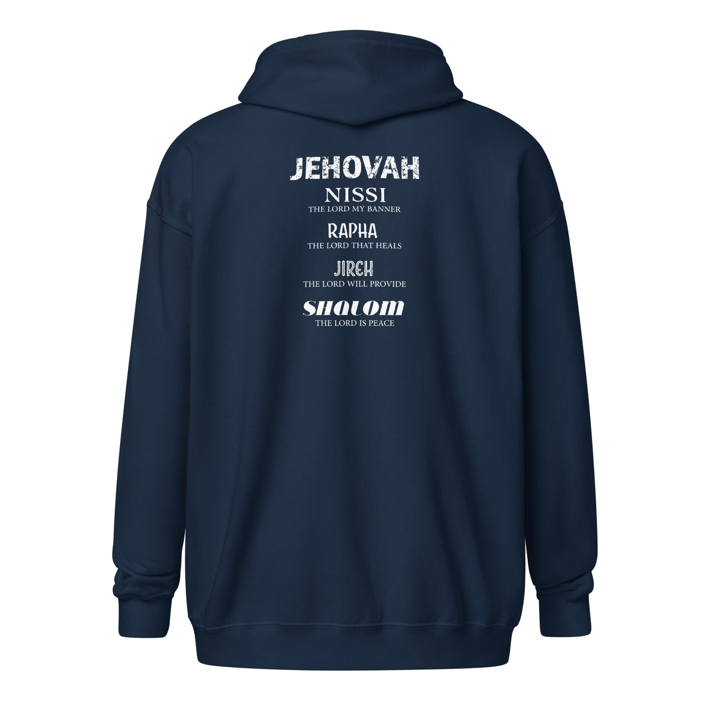 God Sed Liv/Names of God Unisex Full-Zip Hoodie