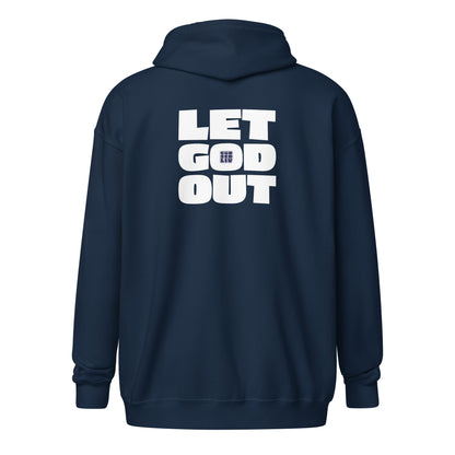 God Sed Liv/Let God Out Unisex Full-Zip Hoodie