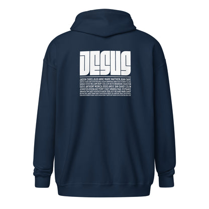 God Sed Liv/Jesus Above All Names Unisex Full-Zip Hoodie