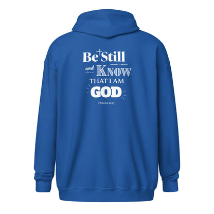 God Sed Liv/Be Still & Know Unisex Full-Zip Hoodie