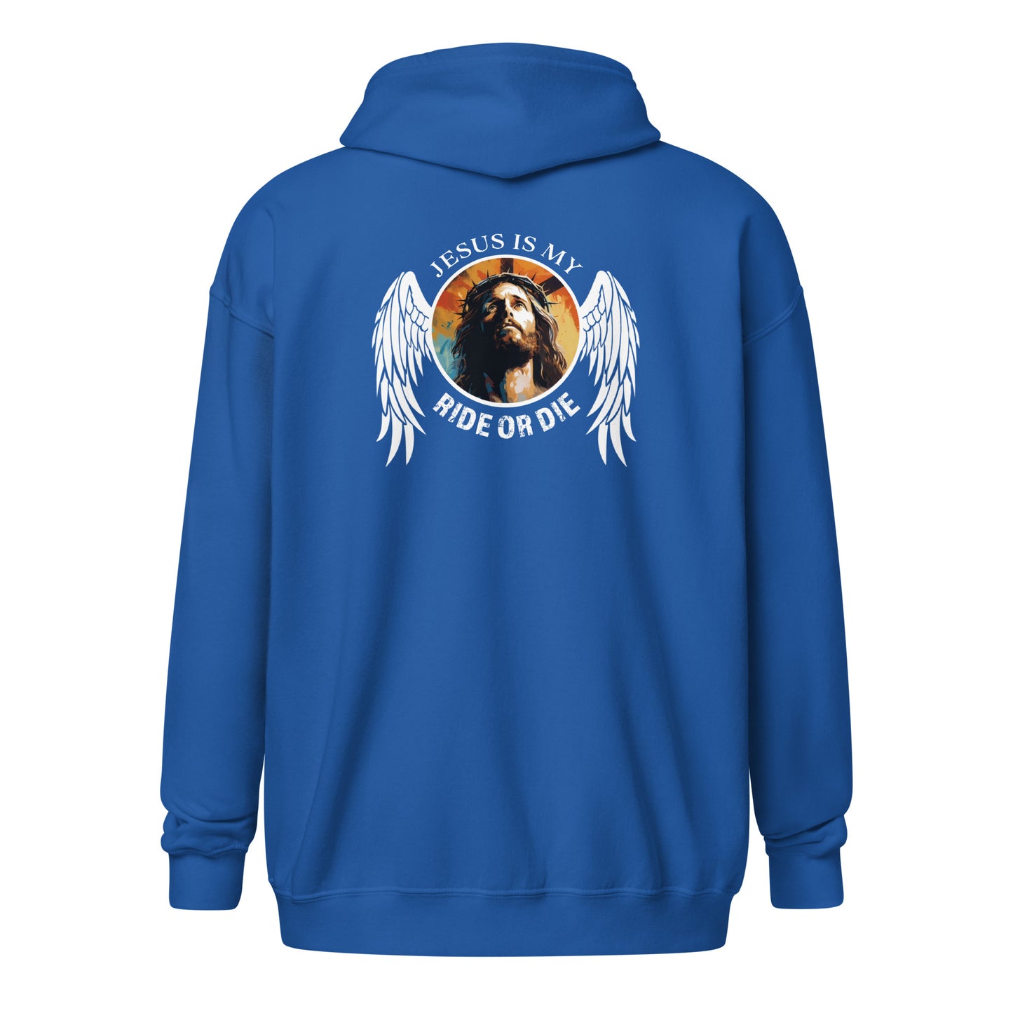 God sed Liv/Jesus Is My Ride or Die Unisex Full-Zip Hoodie