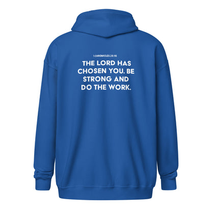 God Sed Liv/1 Chronicles 28:10 Unisex Full-Zip Hoodie