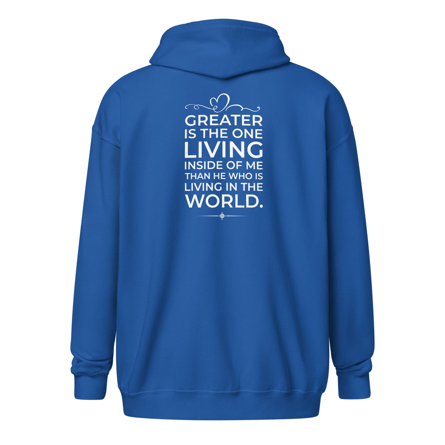 God Sed Liv/Greater Is He Unisex Full-Zip Hoodie