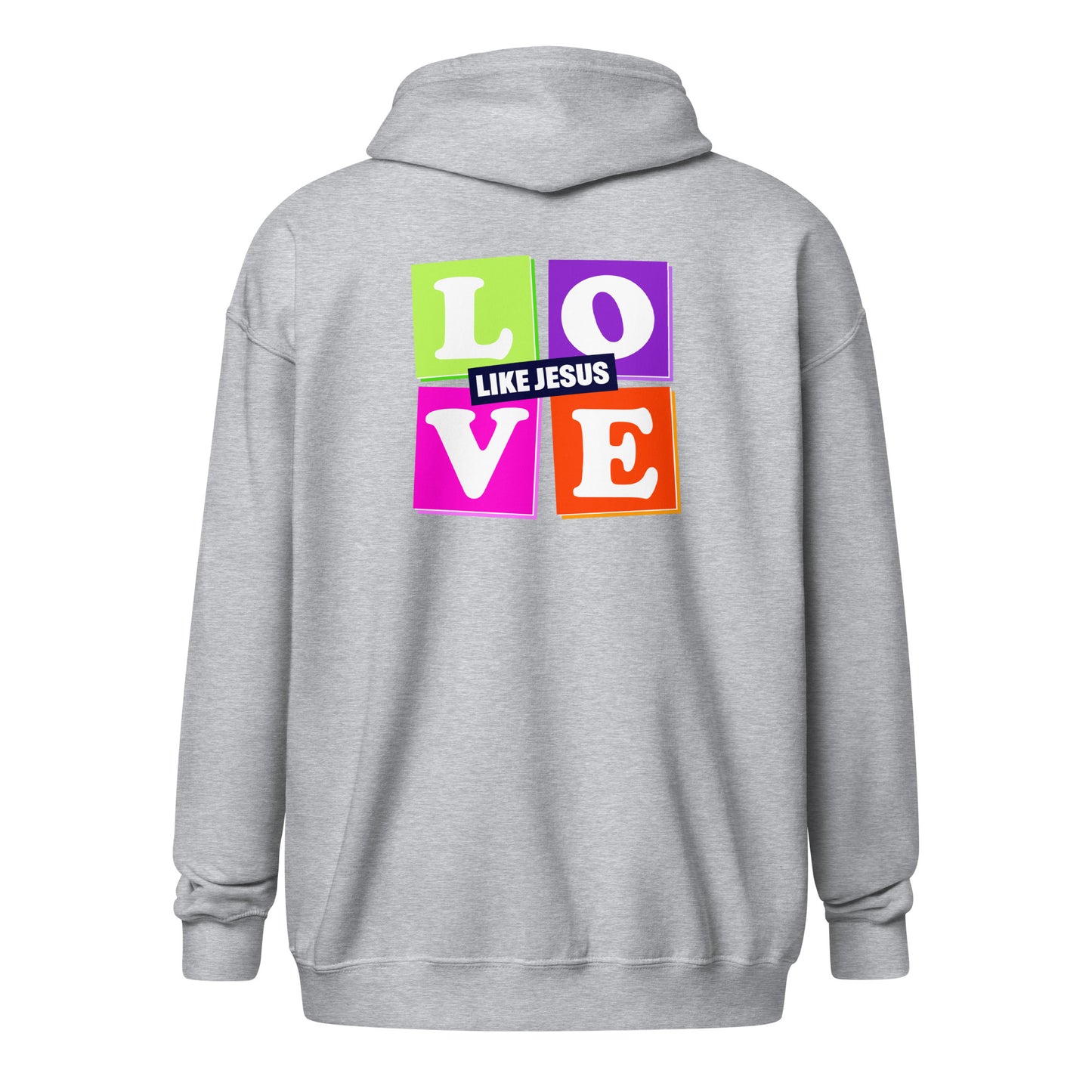 God Sed Liv/Love Like Jesus Unisex Full-Zip Hoodie