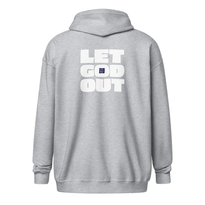 God Sed Liv/Let God Out Unisex Full-Zip Hoodie