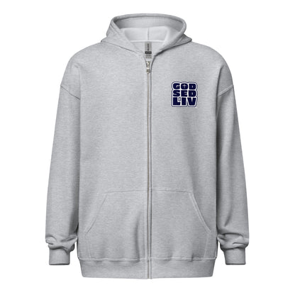 God Sed Liv/Greater Is He Unisex Full-Zip Hoodie