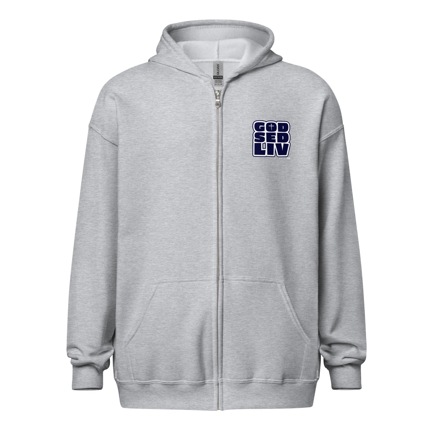 God Sed Liv/Jesus Above All Names Unisex Full-Zip Hoodie