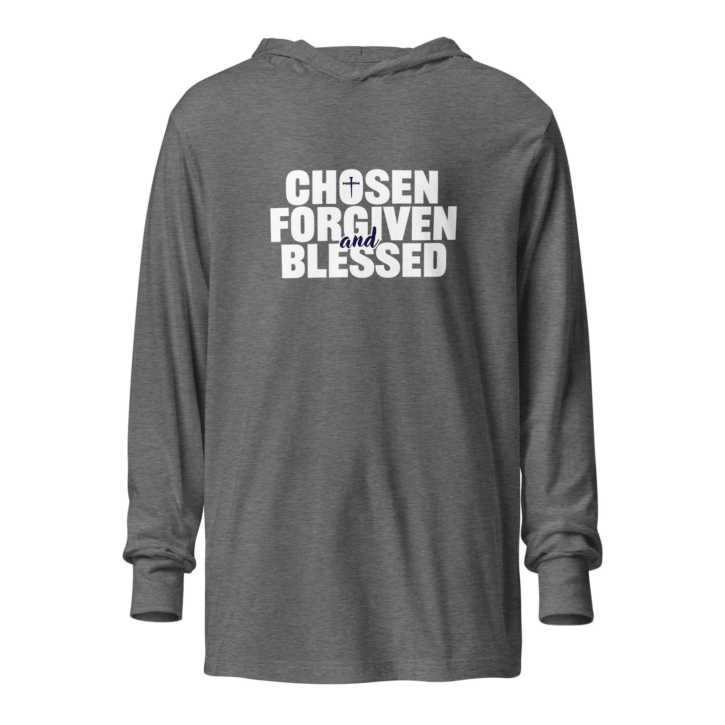 Chosen, Forgiven & Blessed Hooded Long-Sleeve Tee