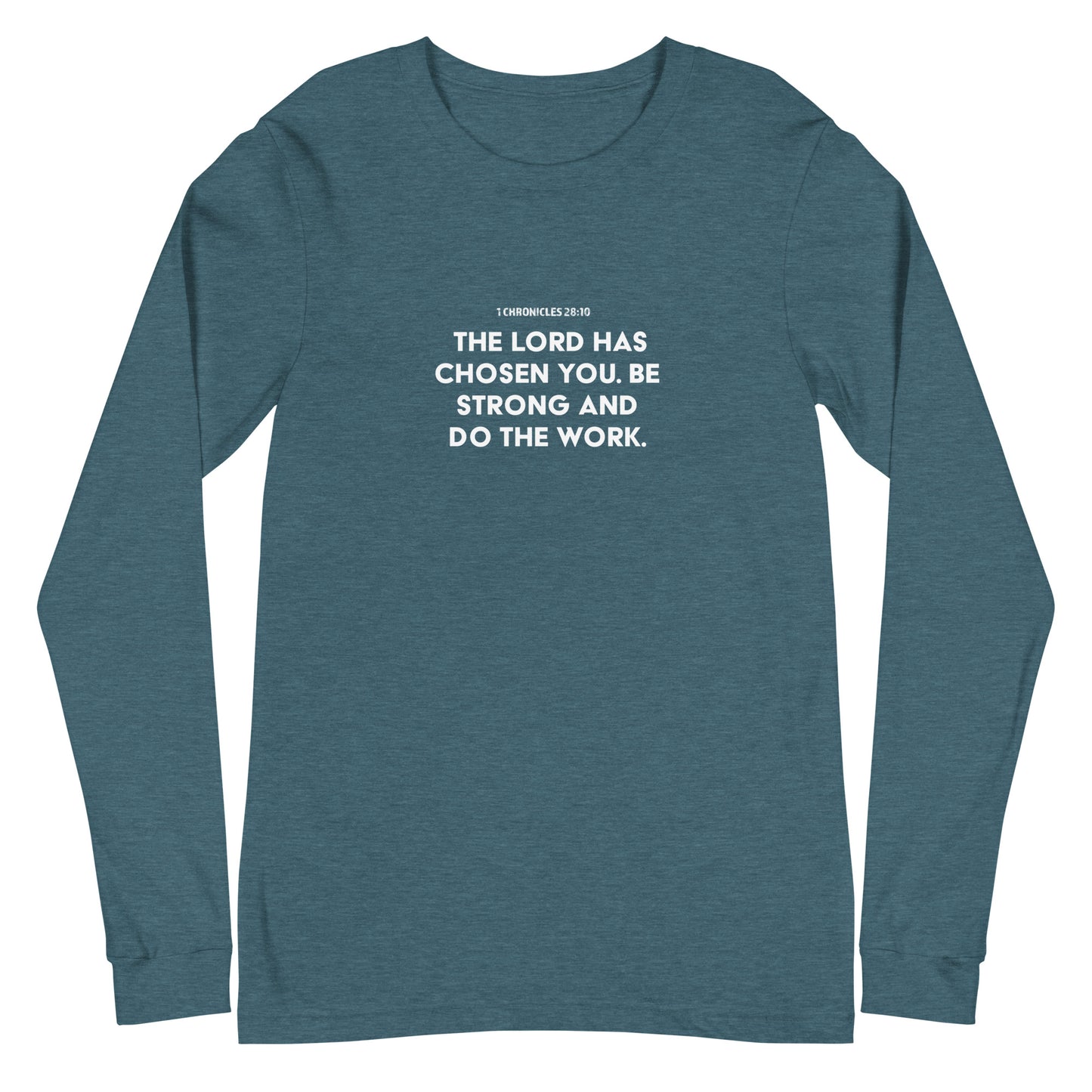 1 Chronicles 28:10 Unisex Long-Sleeve Tee