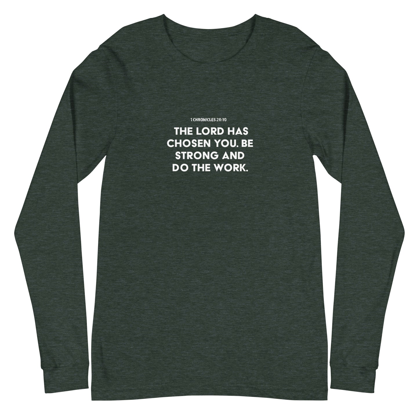 1 Chronicles 28:10 Unisex Long-Sleeve Tee