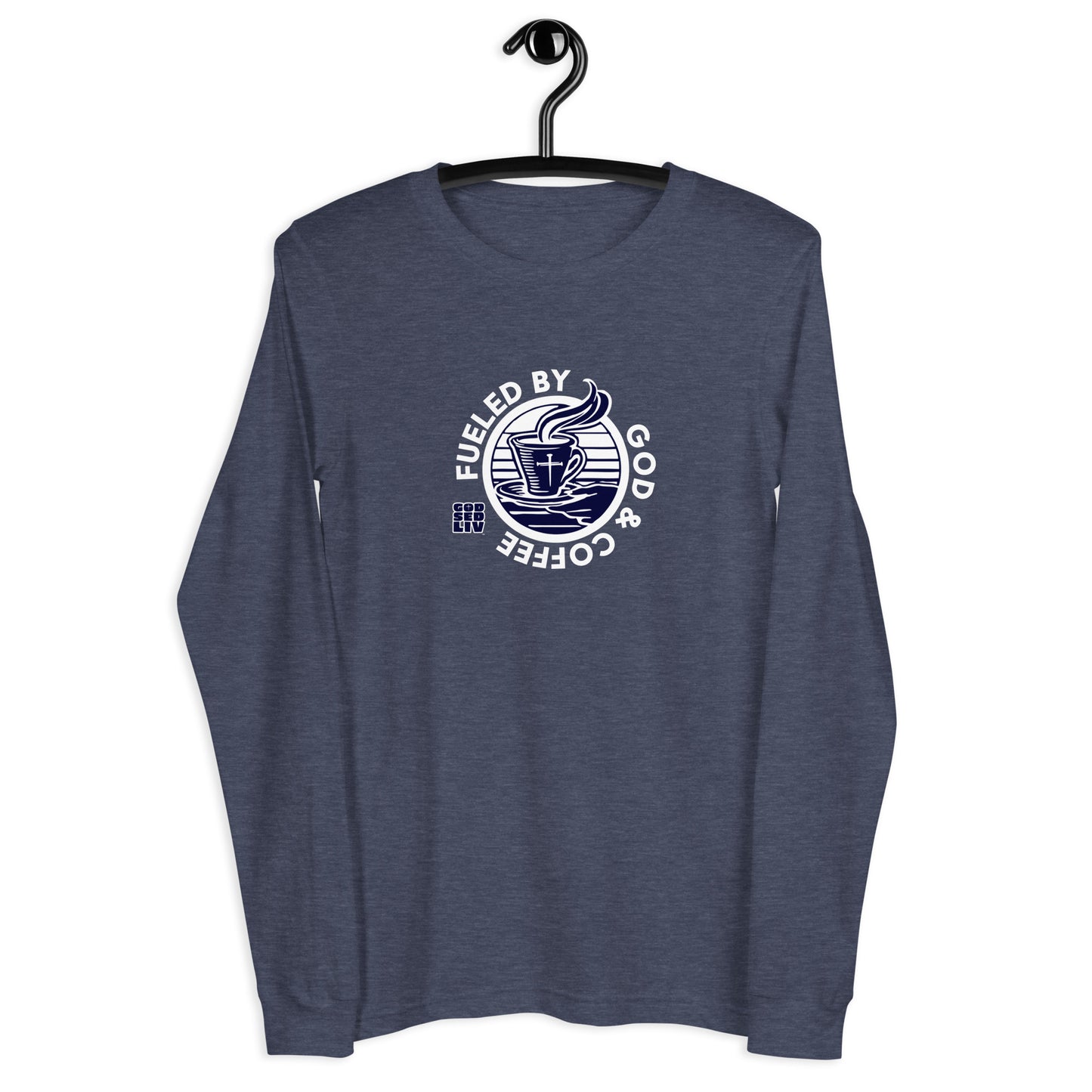 Fueled by God & Coffee Unisex Long-Sleeve Tee