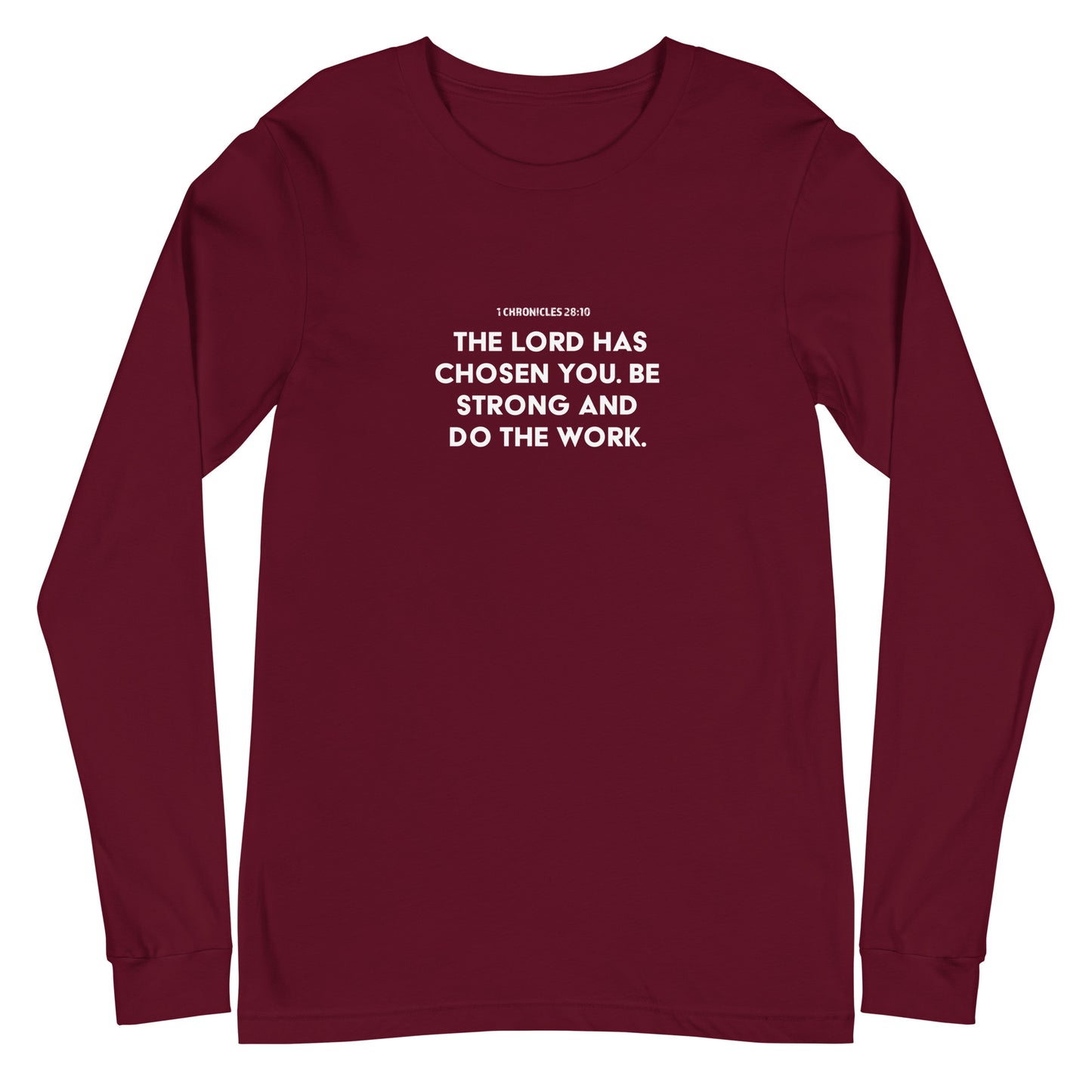 1 Chronicles 28:10 Unisex Long-Sleeve Tee