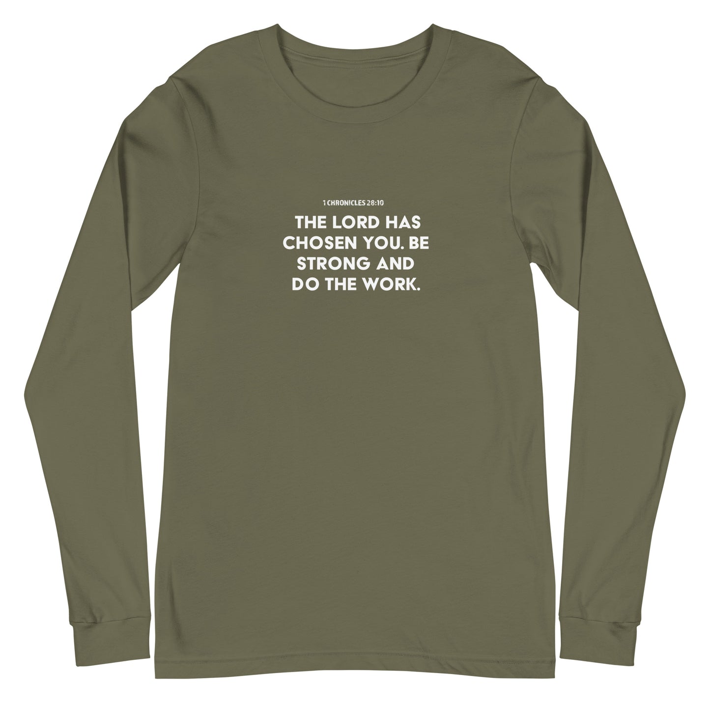 1 Chronicles 28:10 Unisex Long-Sleeve Tee