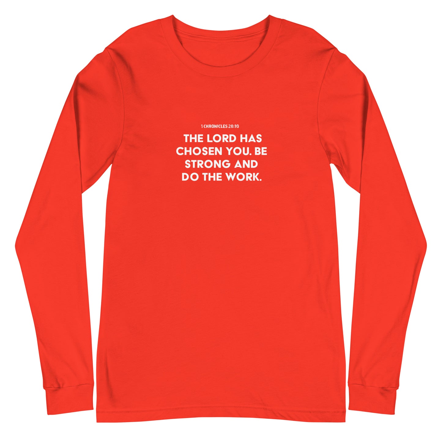 1 Chronicles 28:10 Unisex Long-Sleeve Tee